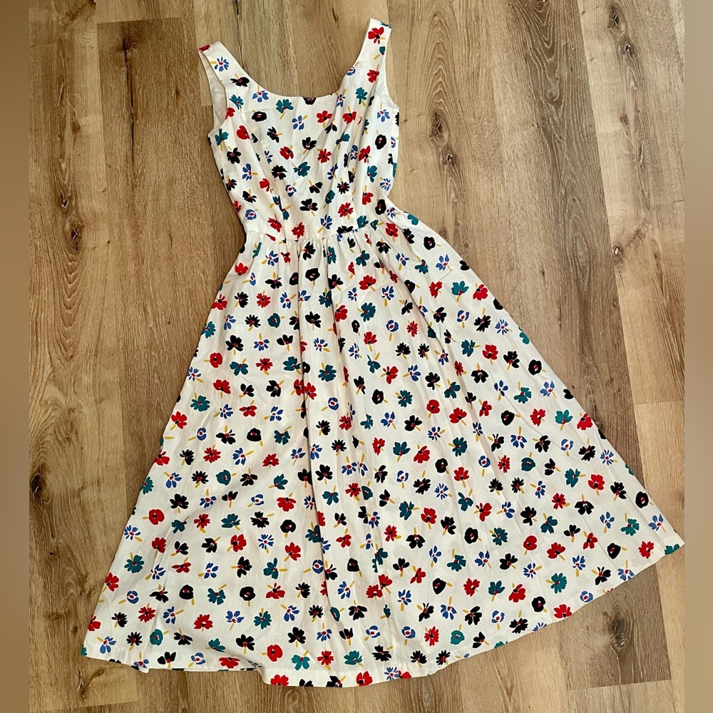 SOLD 90’s VTG Lanz Originals scoop Back dress matching crop jacket S M - Picture 6 of 13